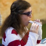 Individual performing lung testing for World COPD Day