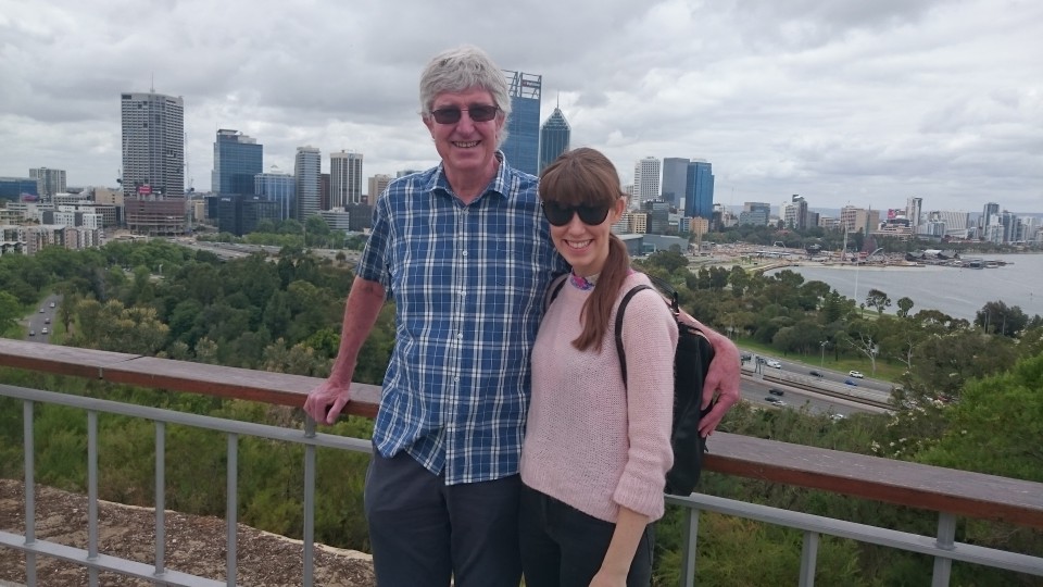 Sophie and her father Danny at Kings Park